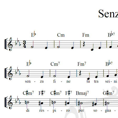 Senza fine - Piano/Vocal