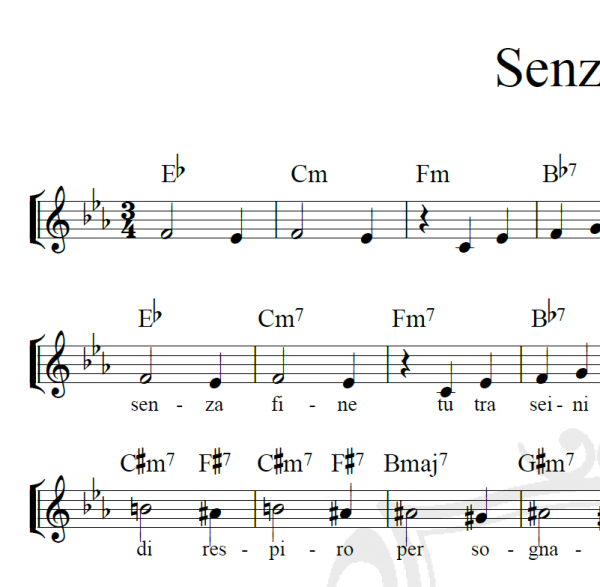 Senza fine - Piano/Vocal