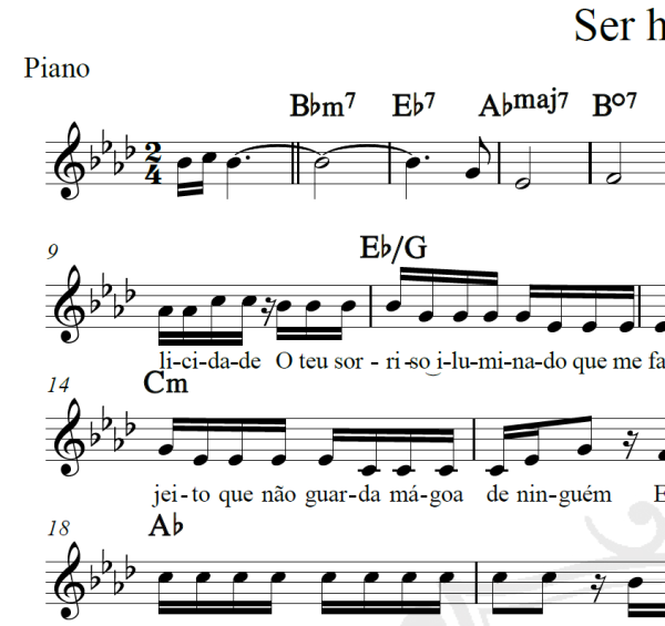 Ser humano - Zeca Pagaodinho - Piano/Vocal