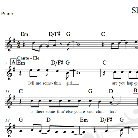 Shallow - Lady Gaga e Bradley Cooper - Piano/Vocal