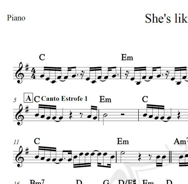 She's like the wind - Patrick Swayze - Piano