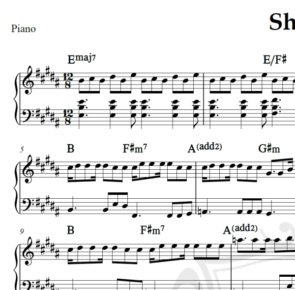 Shiver - Coldplay - Piano/Vocal