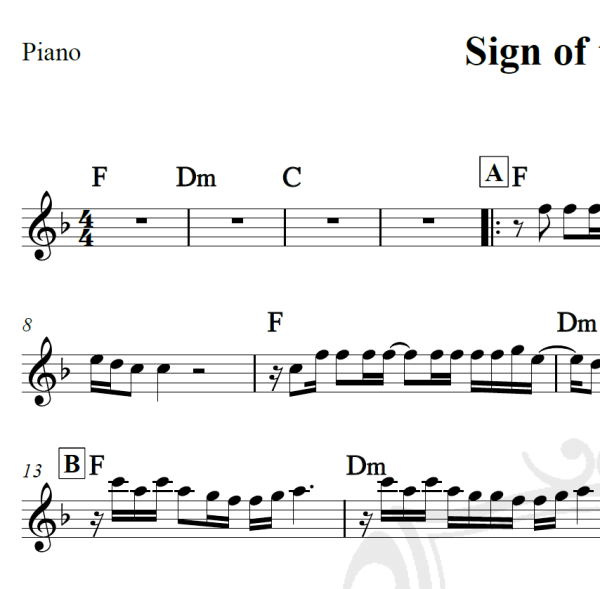 Sign of the times - Harry Styles - Piano