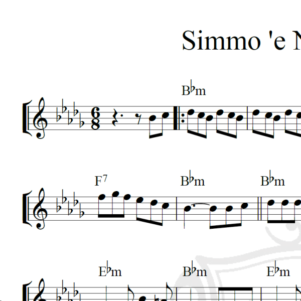 Simmo 'e Napule paisa' - Piano