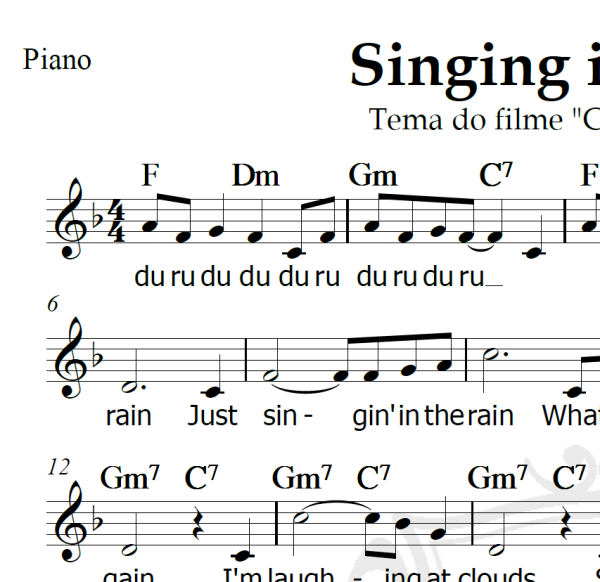 Singing in the rain - Piani/Vocal