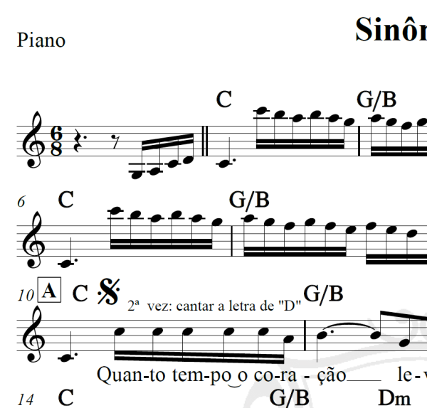 Sinônimos - Chitãozinho e Xororó e Zé Ramalho - Piano/Vocal