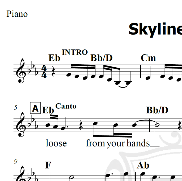 Skyline pigeon - Elton John - Piano/Vocal
