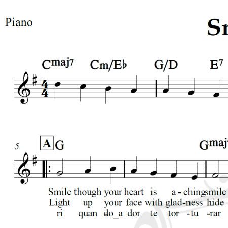 Smile - Charles Chaplin - Piano/Vocal