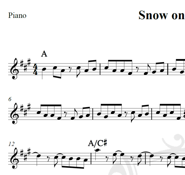 Snow on the beach - Taylor Swift - Piano
