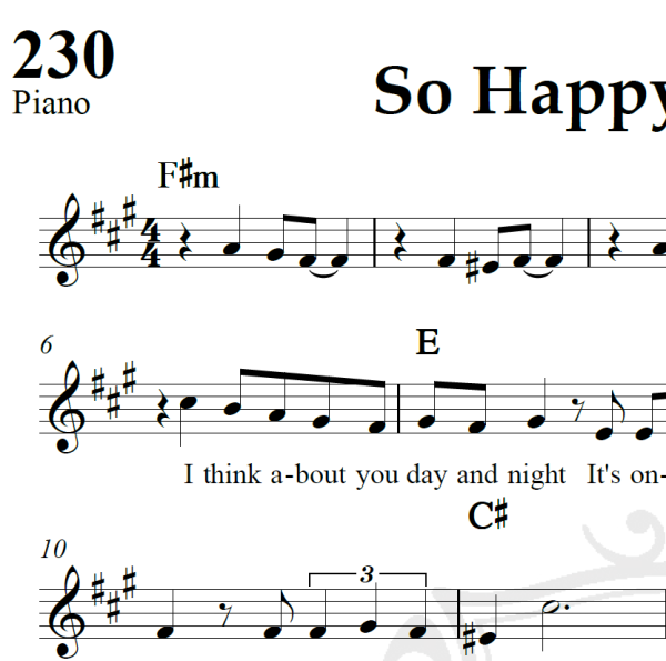 So Happy Together - The Turtles - Piano/Vocal