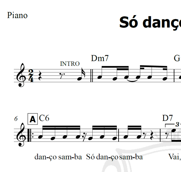 Só danço samba - Tom Jobim - Piano/Vocal