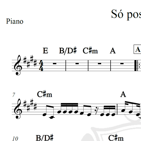 Só posso dizer - Nando Reis - Piano