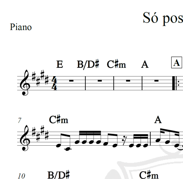 Só posso dizer - Nando Reis - Piano