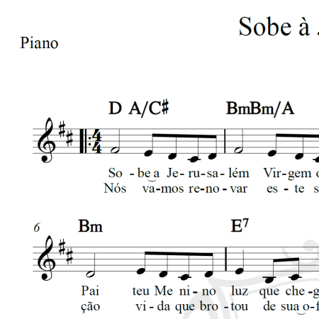 Sobe à Jerusalém - Piano/Vocal