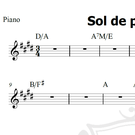 Sol de primavera - Beto Guedes - Piano/Vocal