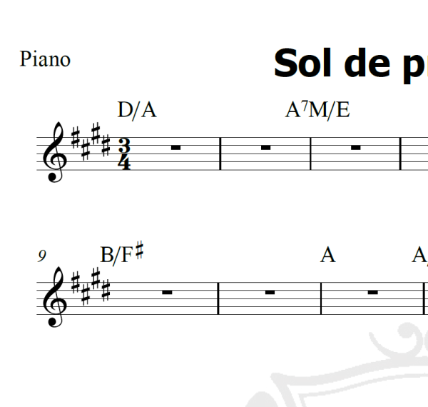 Sol de primavera - Beto Guedes - Piano/Vocal