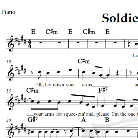 Soldier of Love - Pearl Jam - Piano/Vocal
