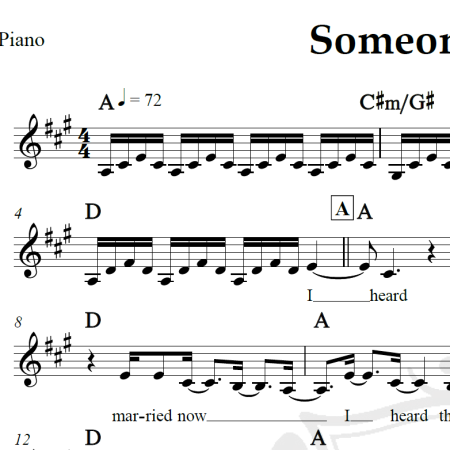 Someone like you - Adele - Piano/Vocal