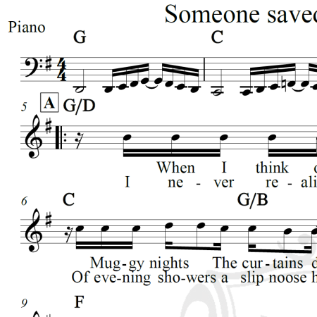 Someone saved my life tonight - Elton John - Piano/Vocal