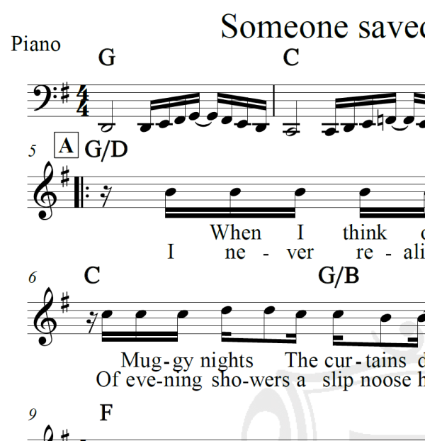 Someone saved my life tonight - Elton John - Piano/Vocal