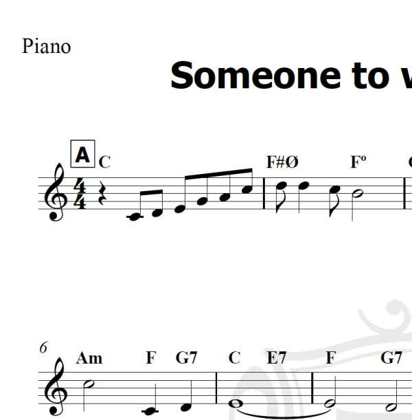 Someone to watch over me - Piano