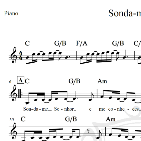 Sonda-me, usa-me - Aline Barros - Piano/Vocal