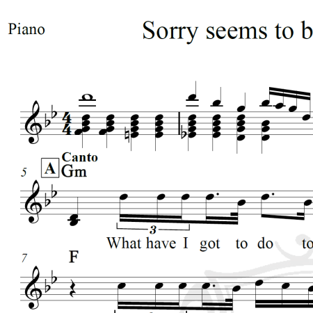 Sorry seems to be the hardest word - Elton John - Piano/Vocal