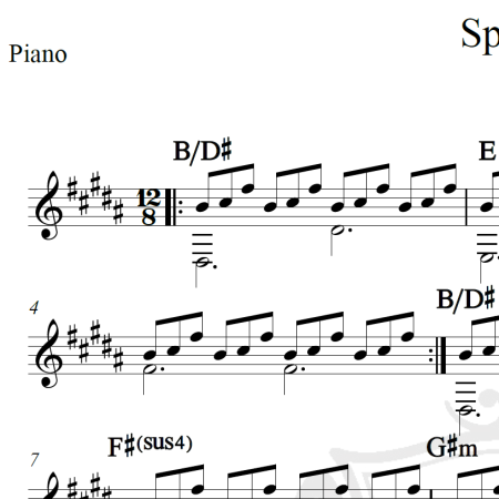 Sparkle - Piano