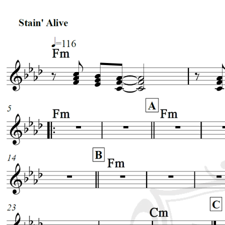 Stain' Alive - Bee Gees - Cifra