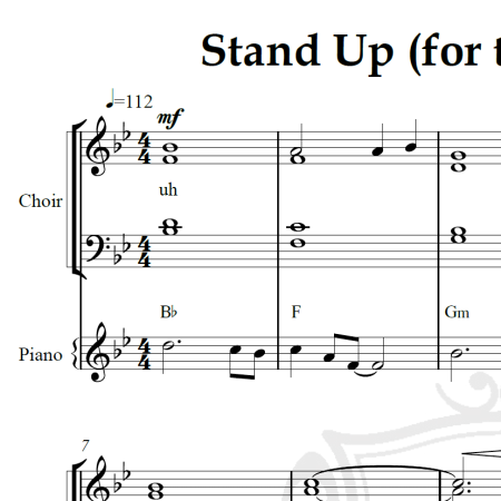 Stand Up (for the Champions) - Right Said Fred - Arranjo Coral