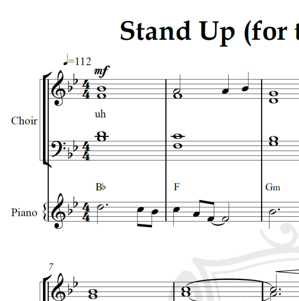 Stand Up (for the Champions) - Right Said Fred - Arranjo Coral