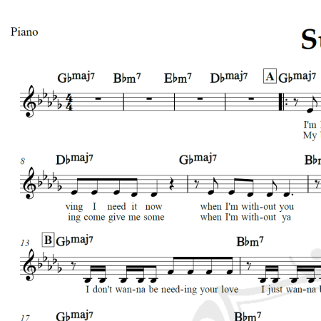 Sugar - Maroon 5 - Piano/Vocal