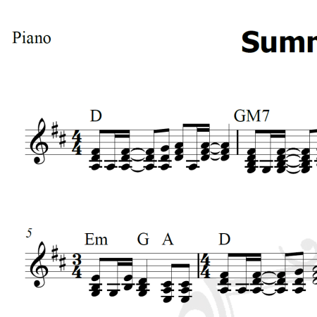 Summer '68 - Pink Floyd - Piano/Vocal