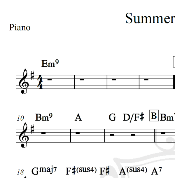 Summer moved on - A-ha - Cifra