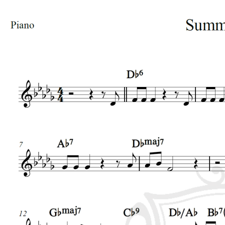 Summer wind - Frank Sinatra - Piano