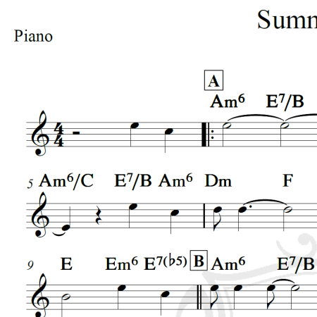 Summertime - Gershwin - Piano