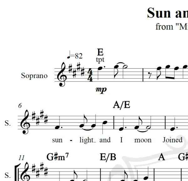 Sun and moon - Piano/Vocal