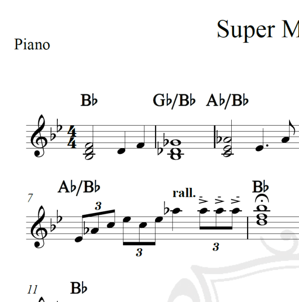 Super Mario Bros - Piano