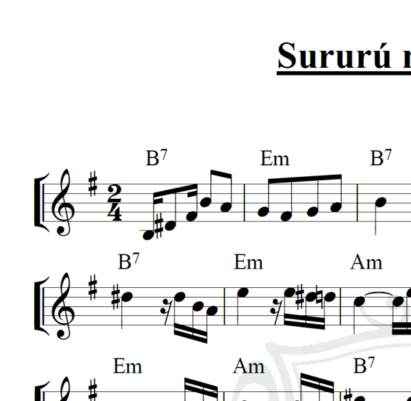 Sururú na Cidade - Piano