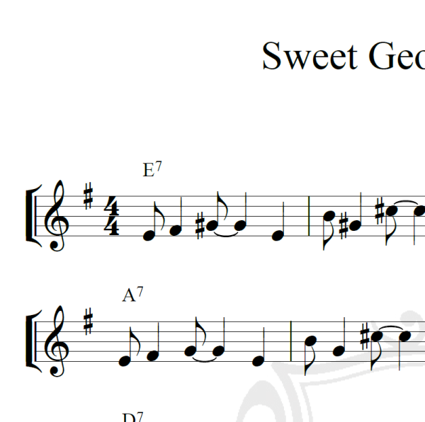 Sweet Georgia Brown - Piano