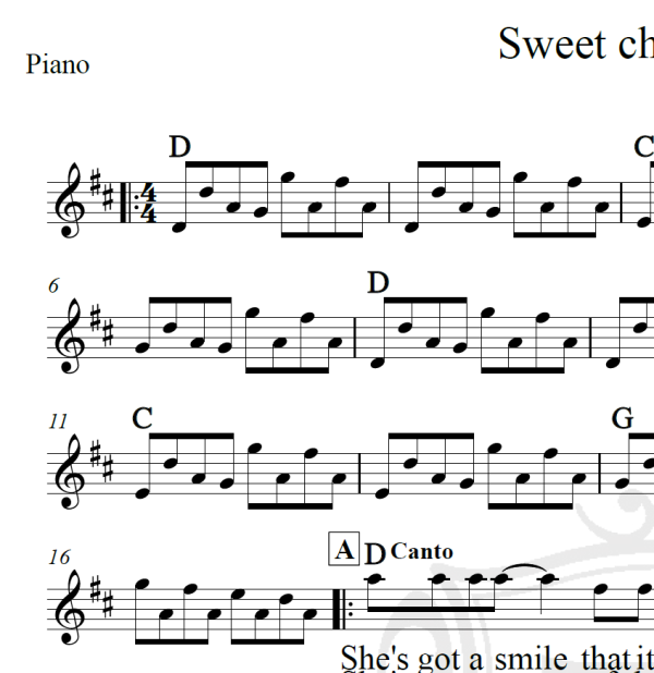 Sweet child o' mine - Guns'n'roses - Piano/Vocal