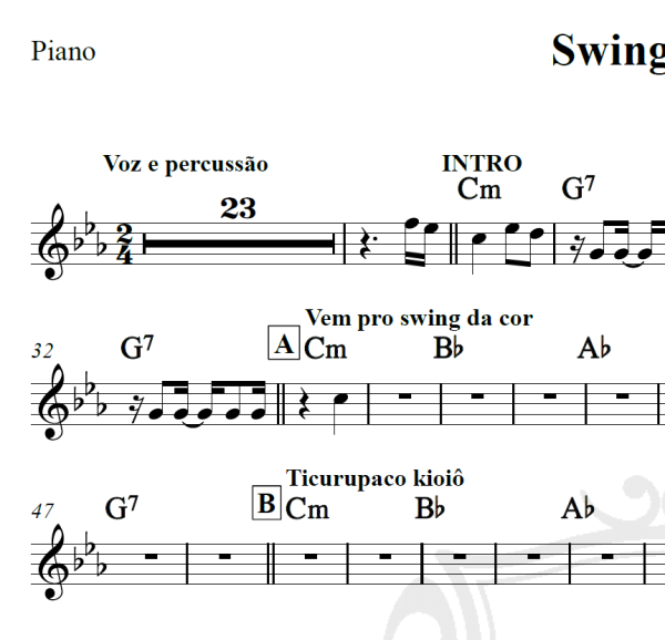 Swing da cor - Daniela Mercury - Cifra