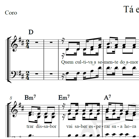 Tá escrito - Revelação - Arranjo Coral