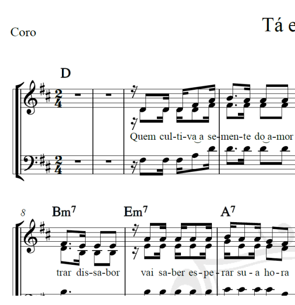 Tá escrito - Revelação - Arranjo Coral