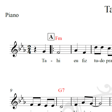 Ta-hi - Piano/Vocal