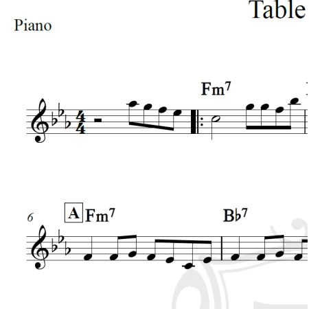 Table for two - Alok - Piano