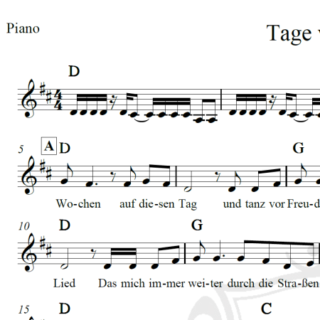 Tage wie diese - Die Toten Hosen - Piano/Vocal