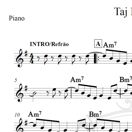 Taj Mahal - Jorge Benjor - Cifra