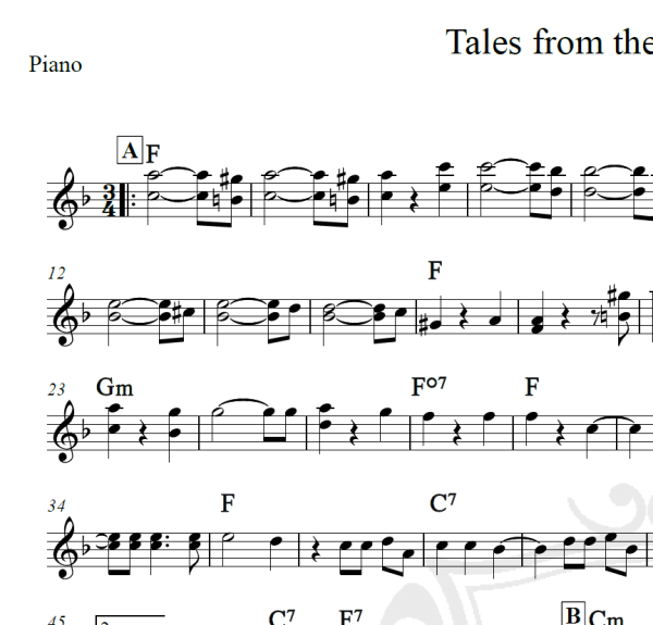 Tales from the Vienna Woods - Strauss - Piano