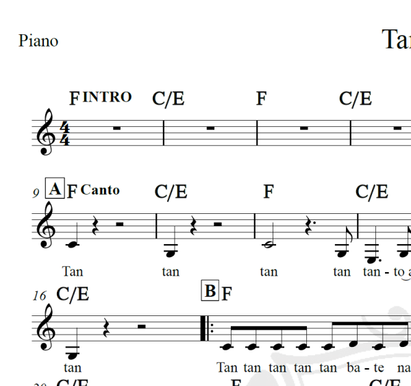 Tan tan - Lorenza Pozza - Piano/Vocal